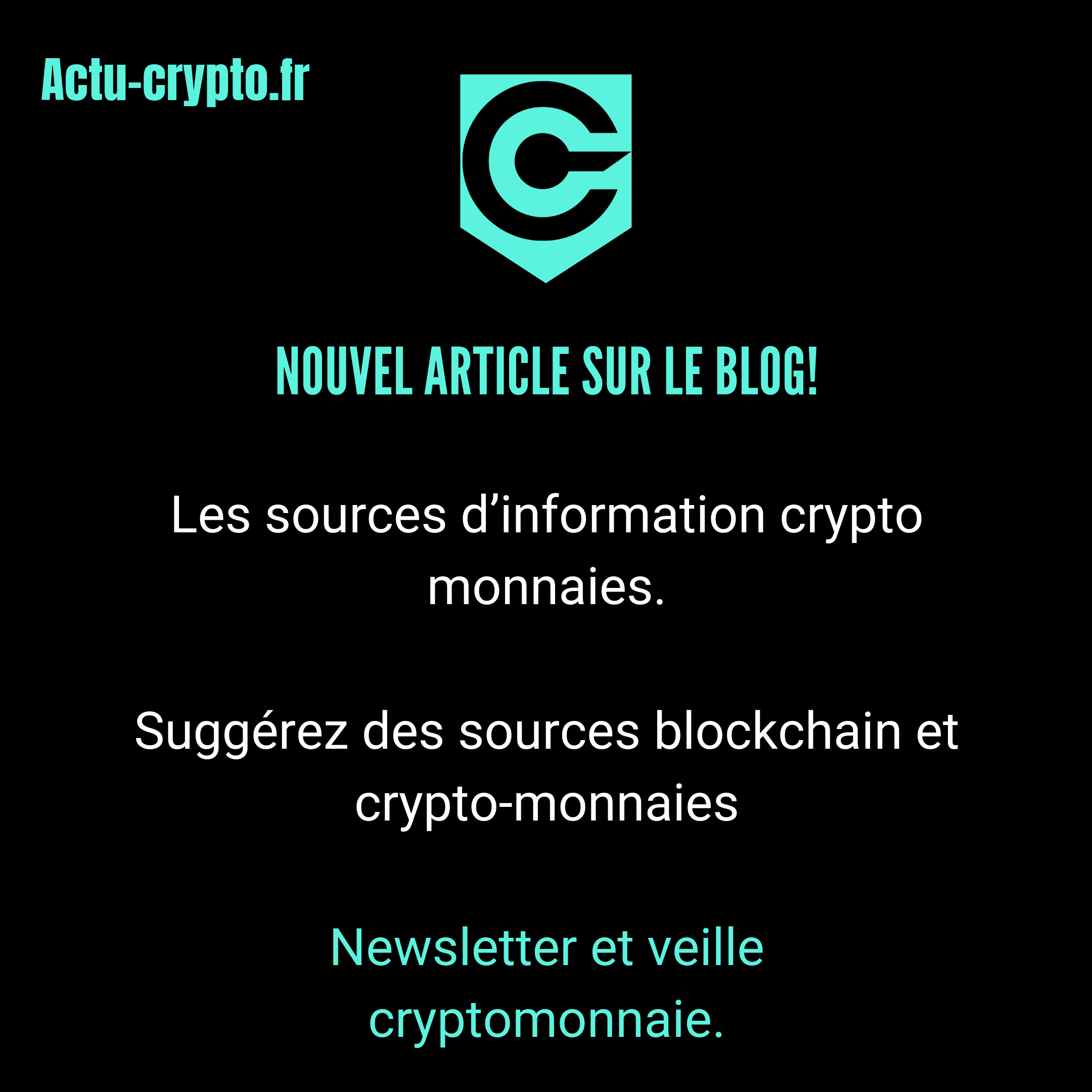 sources d'information crypto monnaies